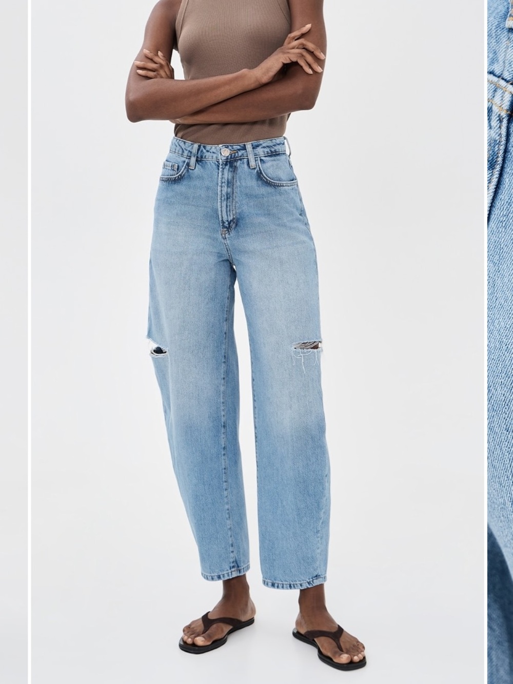 Brooks Light Blue High-Rise Straight Jeans